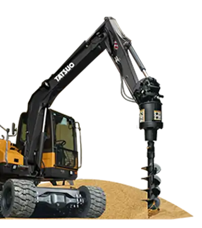 Jual Excavator Tatsuo dengan Mesin Bor Auger