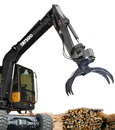 Excavator Log Grapple Jepit Kayu Tatsuo